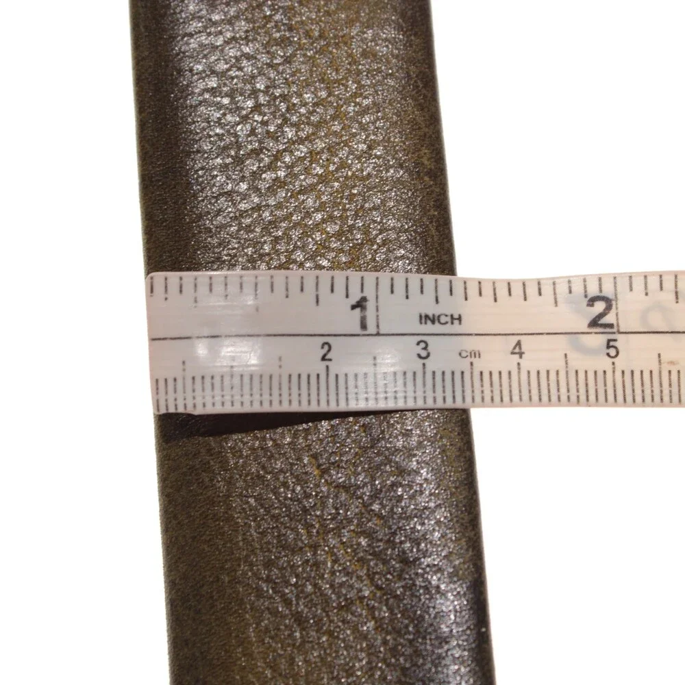 Di Bianco NWT Cut to Size Dress Belt In Green Pebbled Leather One Size